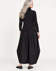 Ingrid turtleneck maxi dress in black