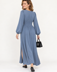 Rosalind lantern-sleeve maxi dress