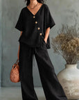 Nora | Button-Front Two-Piece Set