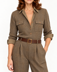 Margot plaid utility jumpsuit