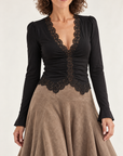Rosalind lace-trim maxi set