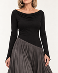 Celeste cowl-neck maxi dress