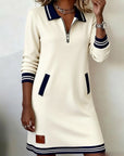 Delaney | Zip-Collar Sweater Dress