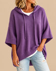 Laurel | Hooded Knit Poncho