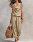 Harper | Cowl-Neck Halter Two-Piece Set