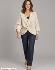 Margot chunky wrap sweater in cream