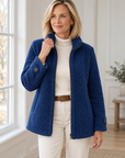 Nell sherpa zip jacket in blue