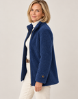 Nell sherpa zip jacket in blue