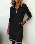 Delaney | Zip-Collar Sweater Dress