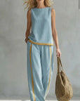 Piper | Contrast-Trim Two-Piece Set