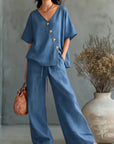 Nora | Button-Front Two-Piece Set