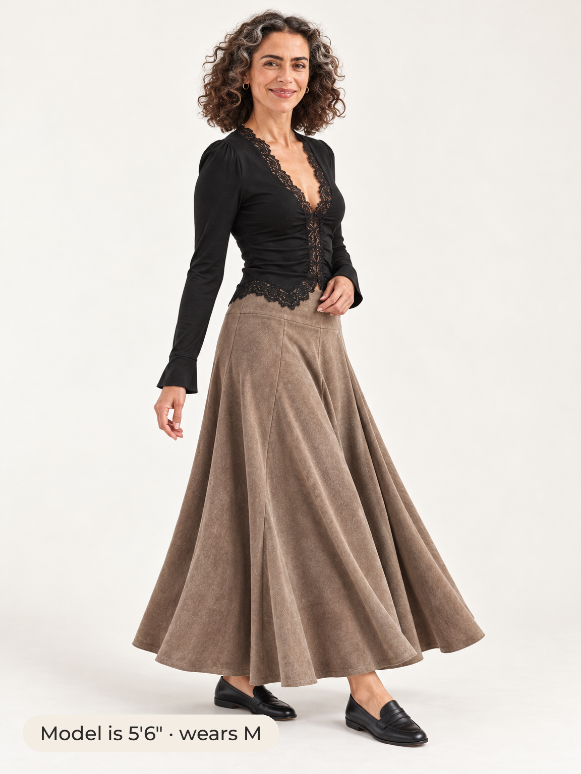 Rosalind lace-trim maxi set