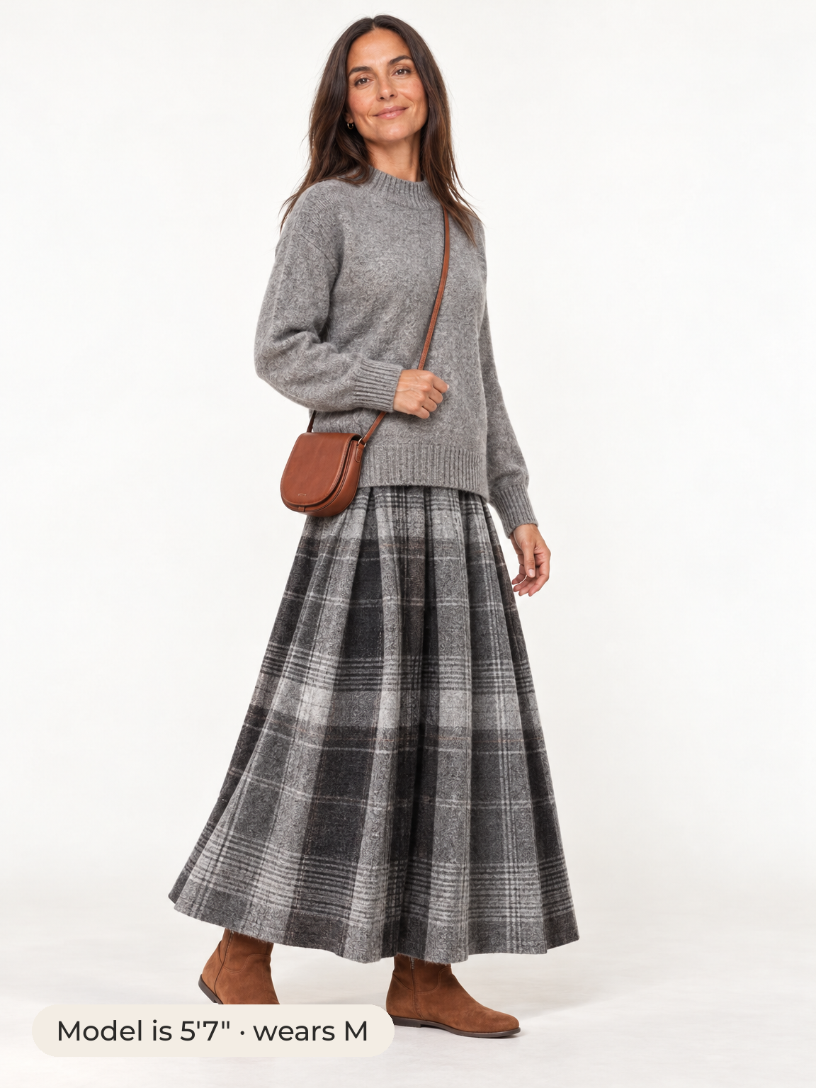 Margot pleated plaid set