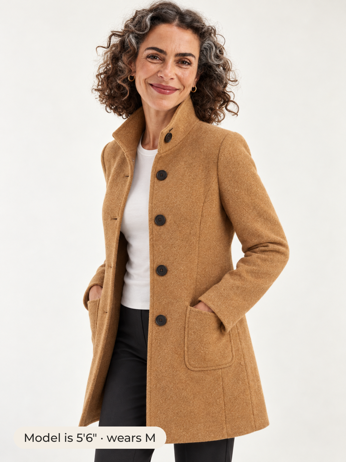 Margot tailored coat in camel 