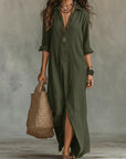 Stevie | Maxi Shirt Dress