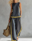 Piper | Contrast-Trim Two-Piece Set