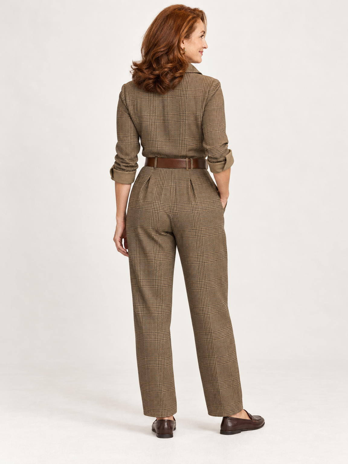 Margot plaid utility jumpsuit