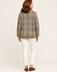 Ruby plaid collared cardigan, back