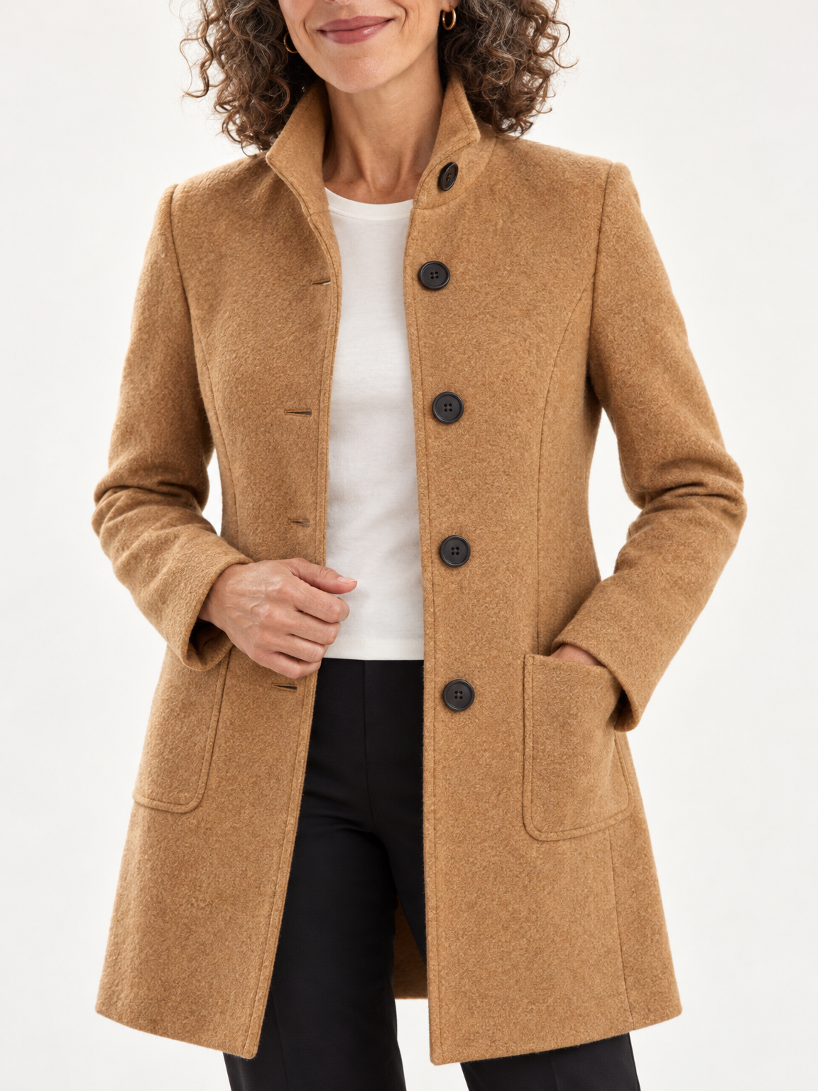 Margot tailored coat in camel 