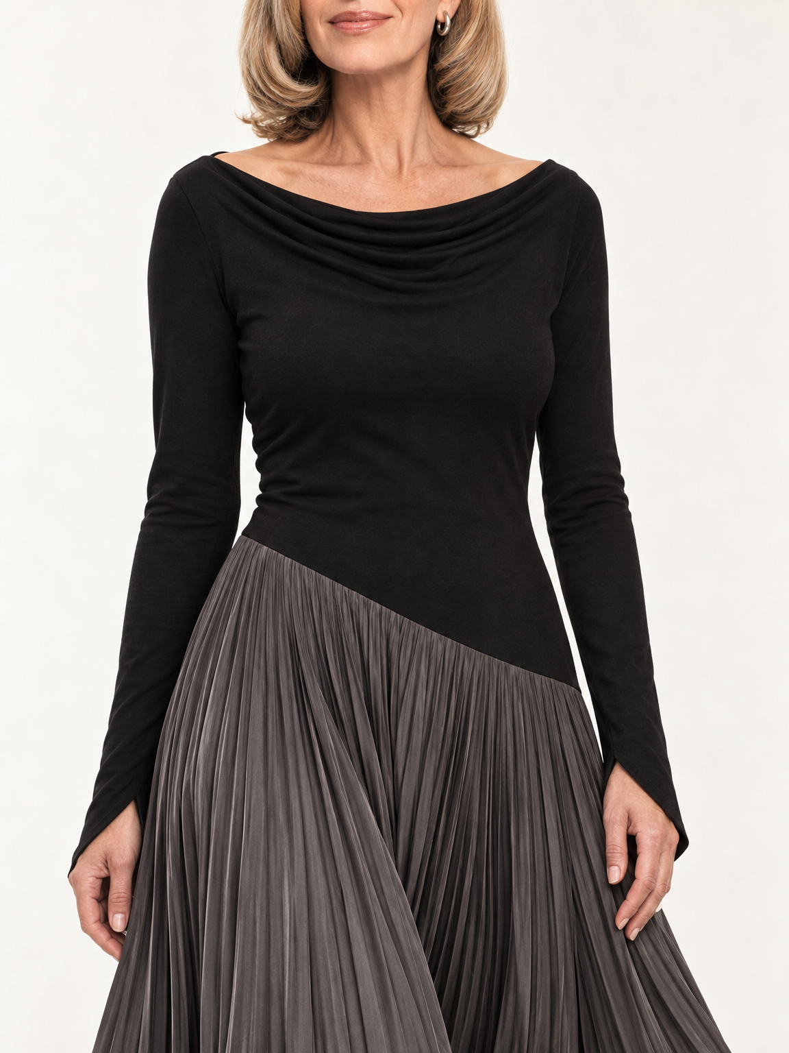 Celeste cowl-neck maxi dress