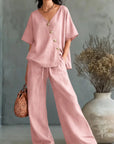 Nora | Button-Front Two-Piece Set