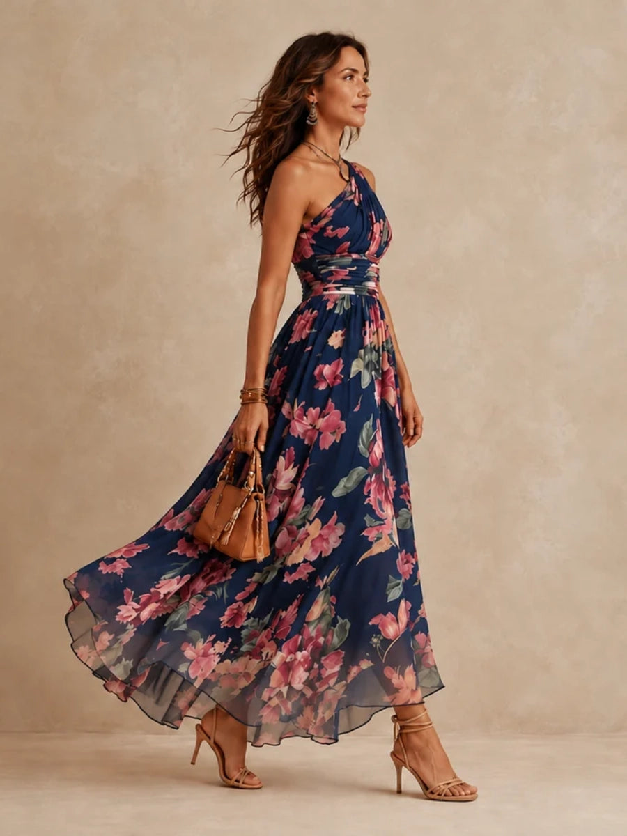 Vivian | One-Shoulder Floral Dress