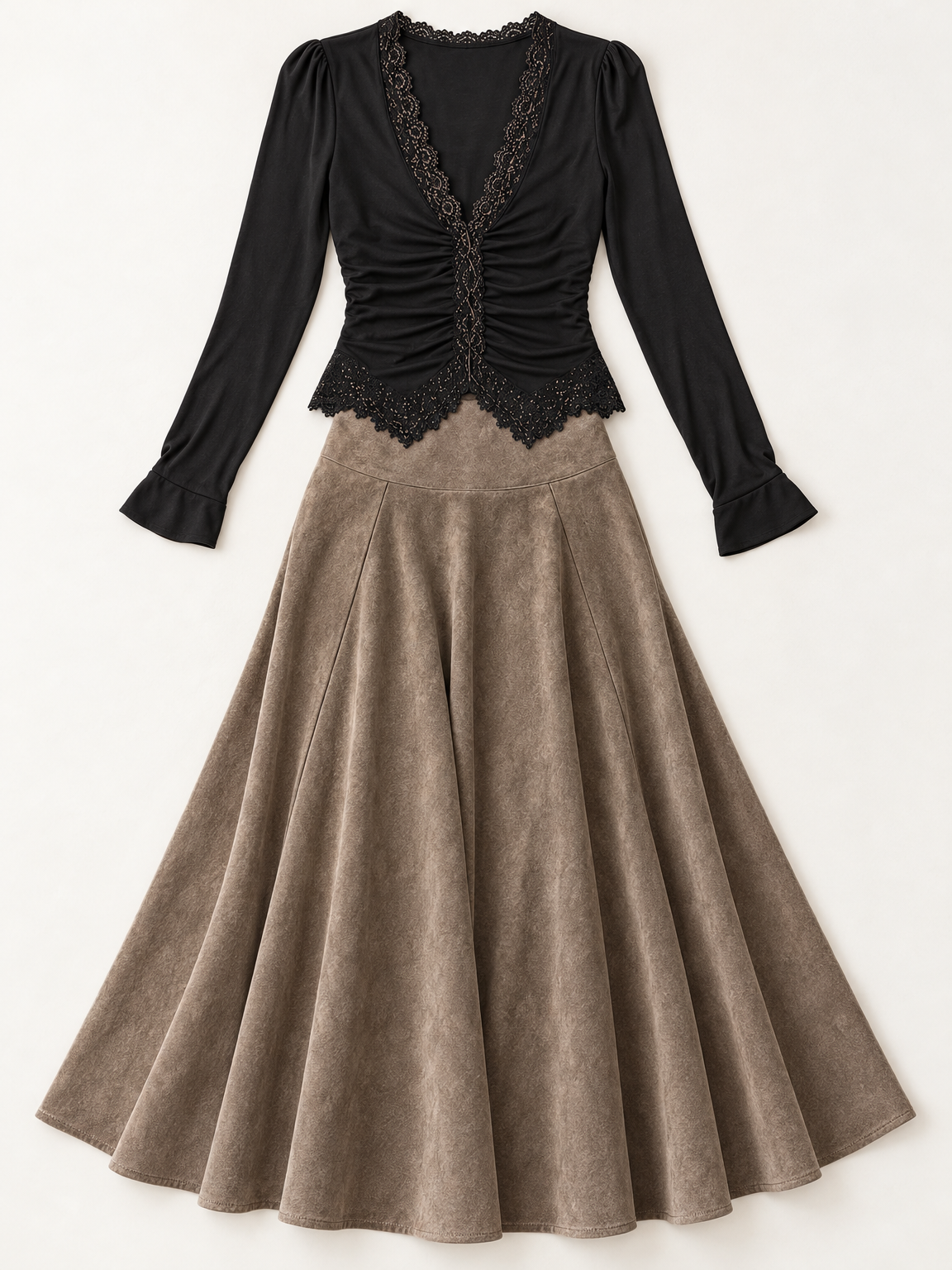Rosalind lace-trim maxi set