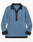 Maggie textured polo sweater