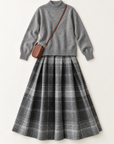 Margot pleated plaid set