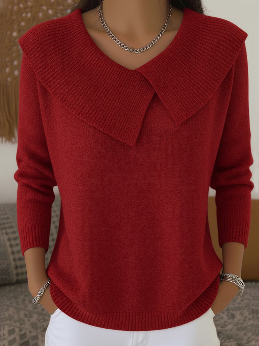 Beatrice | Collared Knit Sweater