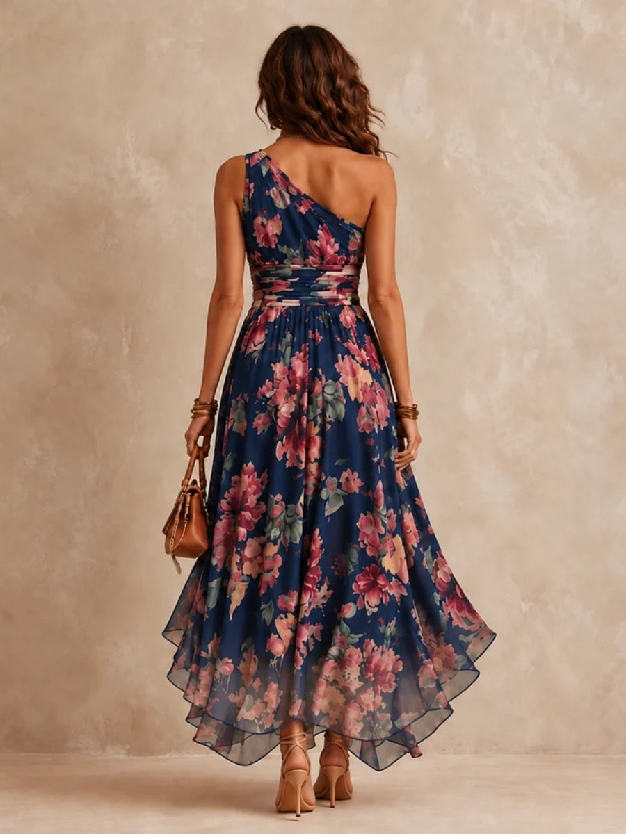 Vivian | One-Shoulder Floral Dress