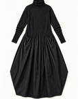 Ingrid turtleneck maxi dress in black 