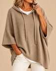 Laurel | Hooded Knit Poncho