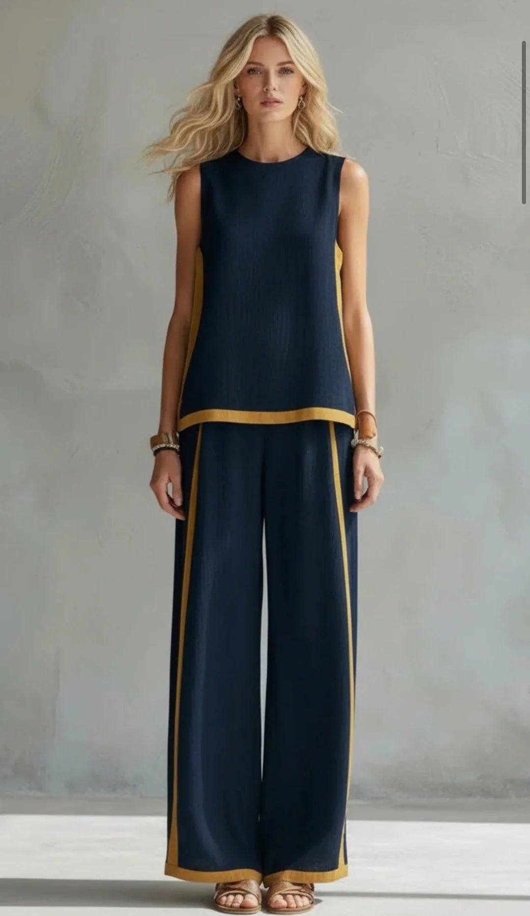 Piper | Contrast-Trim Two-Piece Set