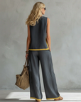 Piper | Contrast-Trim Two-Piece Set