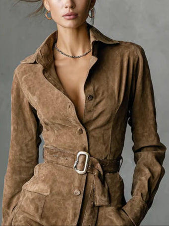 Greta | Belted Shirt Dress