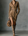 Greta | Belted Shirt Dress
