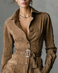 Greta | Belted Shirt Dress