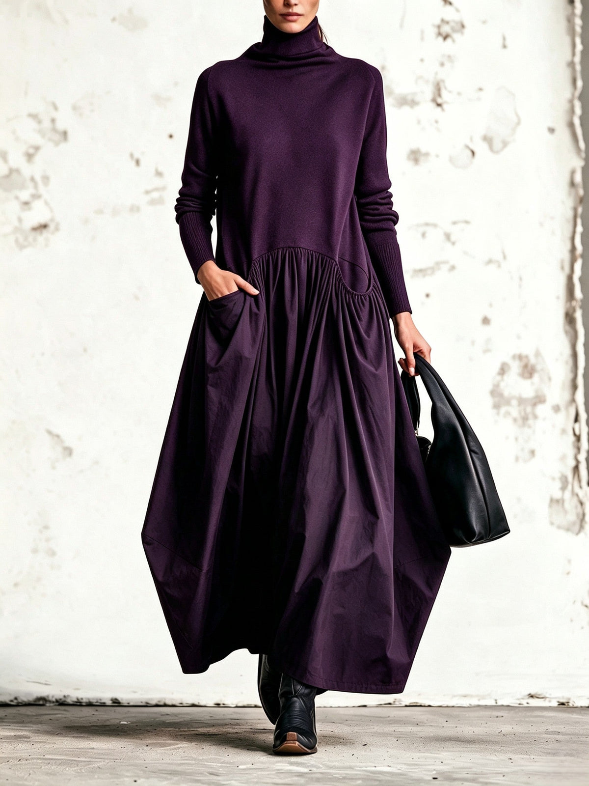 Ingrid | Turtleneck Maxi Dress