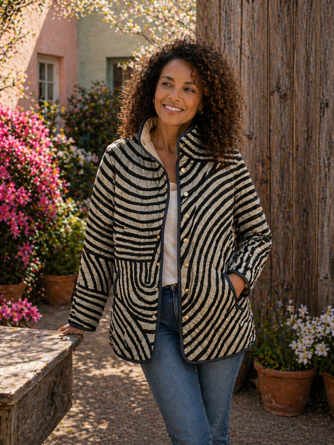 Sloane | Striped Quilted Jacket