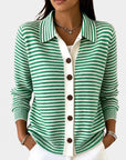 Hazel | Striped Collared Cardigan