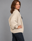 Margot chunky wrap sweater in cream 