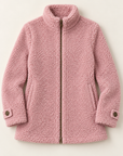 Nell sherpa zip jacket in pink 