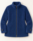 Nell sherpa zip jacket in blue 