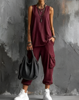 Sloane | Sleeveless Two-Piece Set