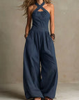 Sienna | Cross-Halter Jumpsuit