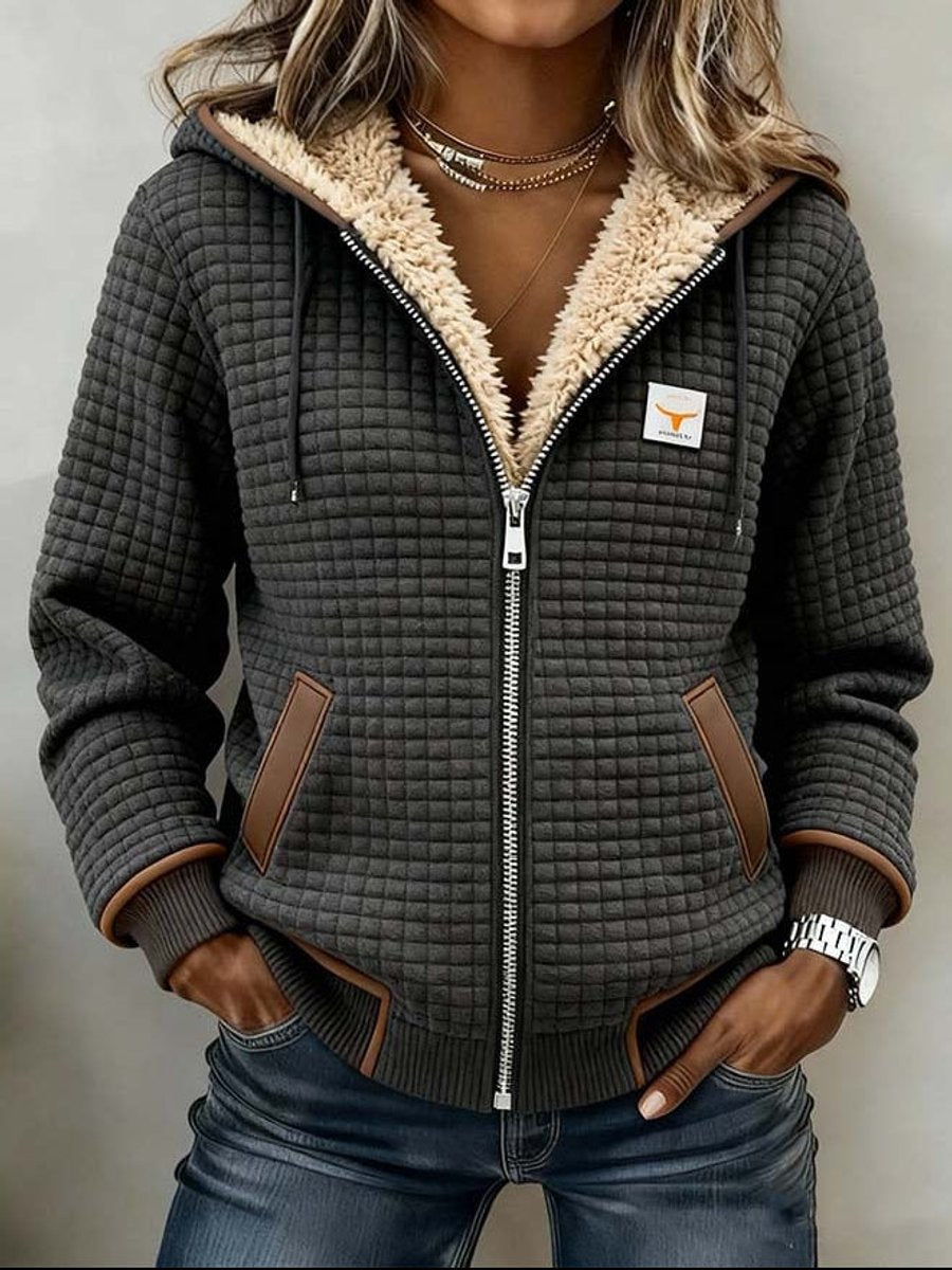Harper | Waffle Zip Hoodie