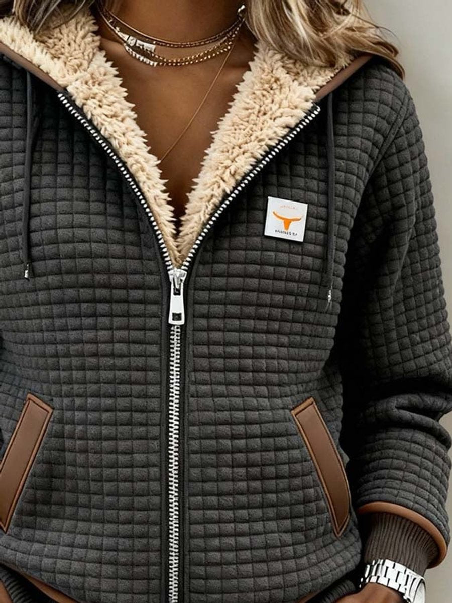 Harper | Waffle Zip Hoodie