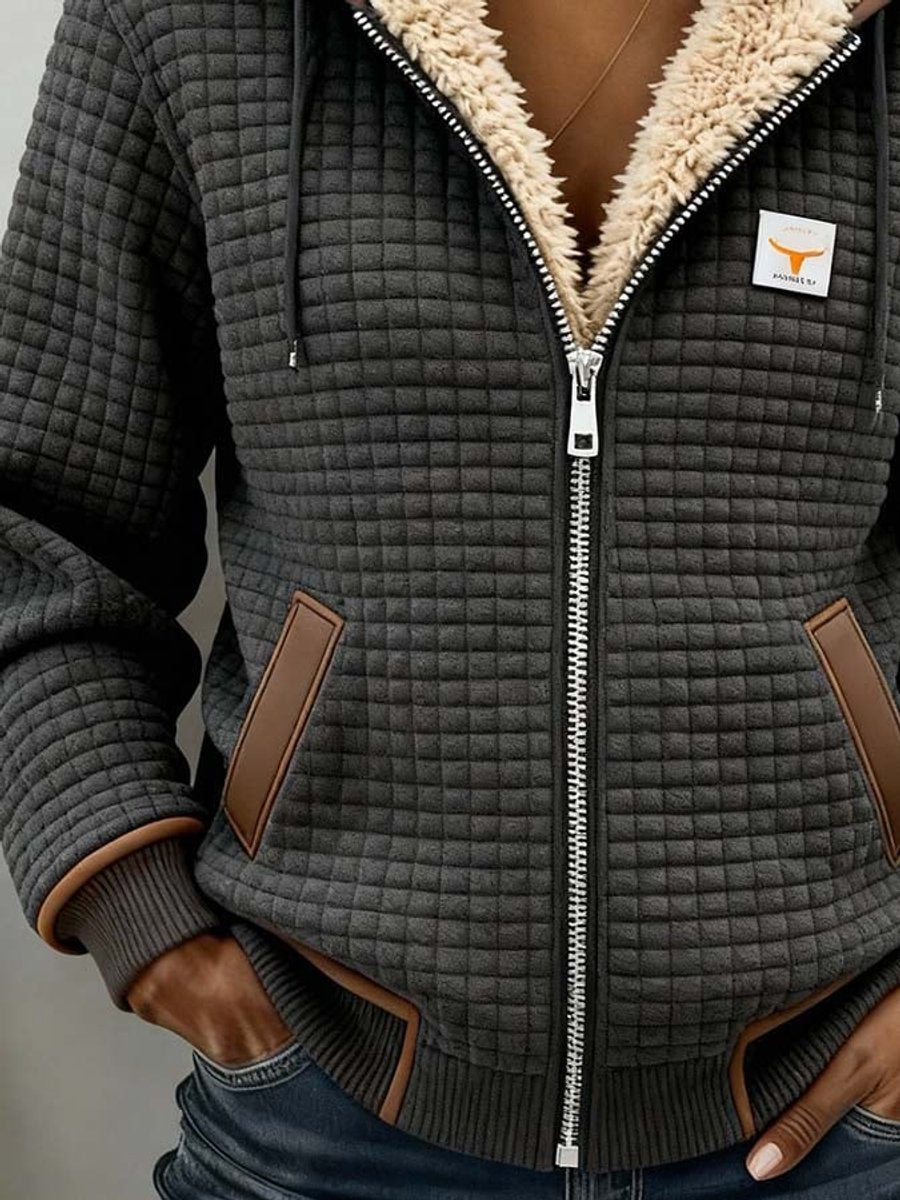 Harper | Waffle Zip Hoodie